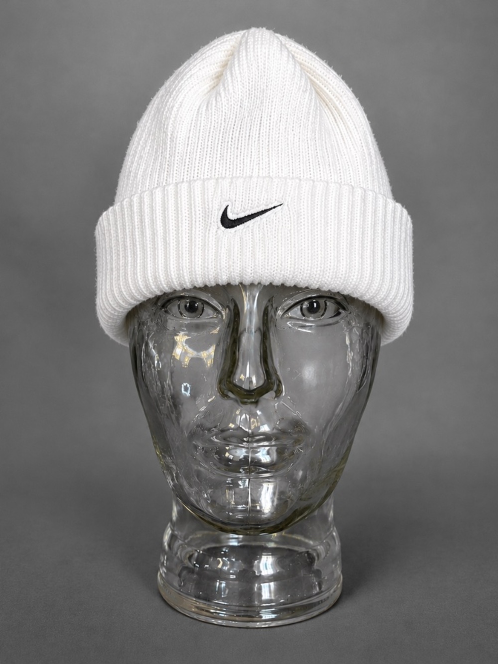 Nike White Peak Swoosh Beanie